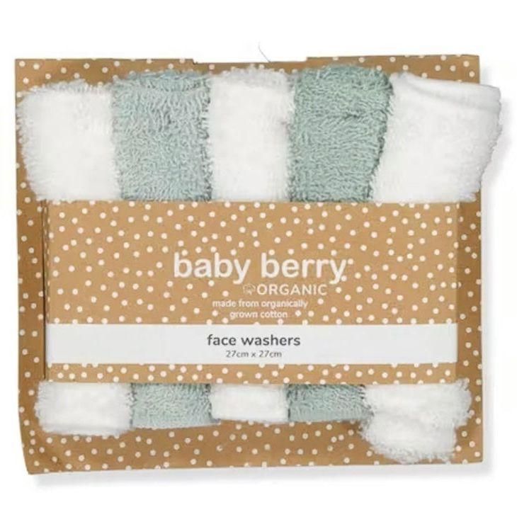 Baby Organic Wash Cloths - pack of five