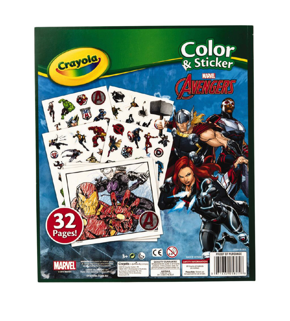 Marvel Crayola Color & Sticker Book