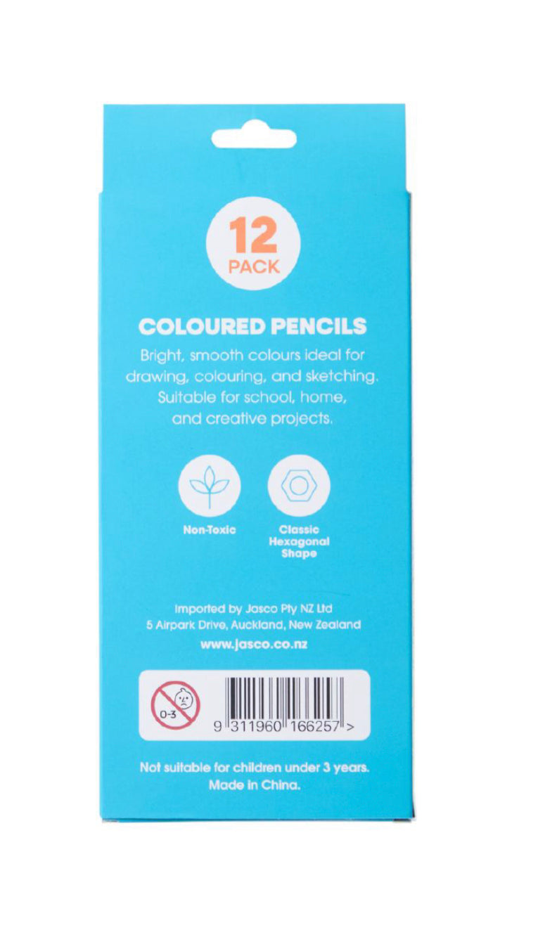 Coloured Pencils-Multicolour 12pk