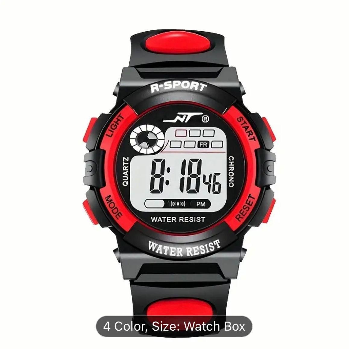 Teenage Boys Sports Digital Watch - available in blue and red