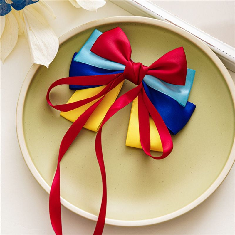 Adorable and charming hair clip with ribbon and bow, a beautiful gift for girls