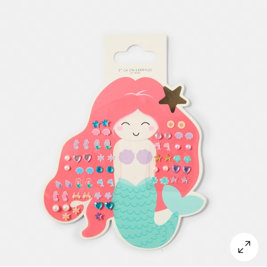 30 Pack Stick-On Earrings - Mermaid