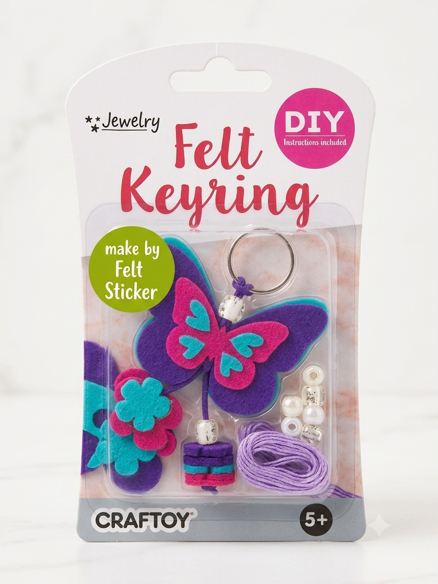 CRAFTOY DIY Felt Keyring Kit