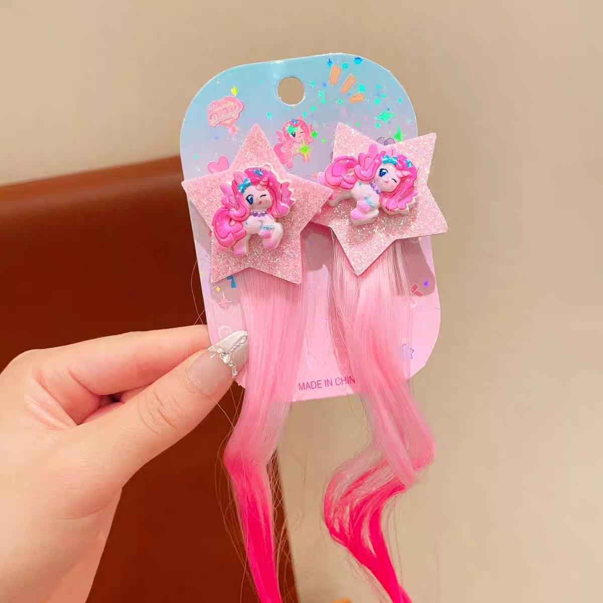 Unicorn hair extension clip