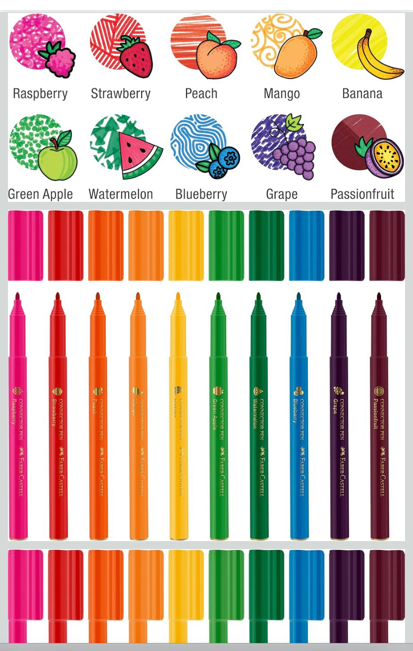 Faber-Castell Scented Connector Pen 10pk