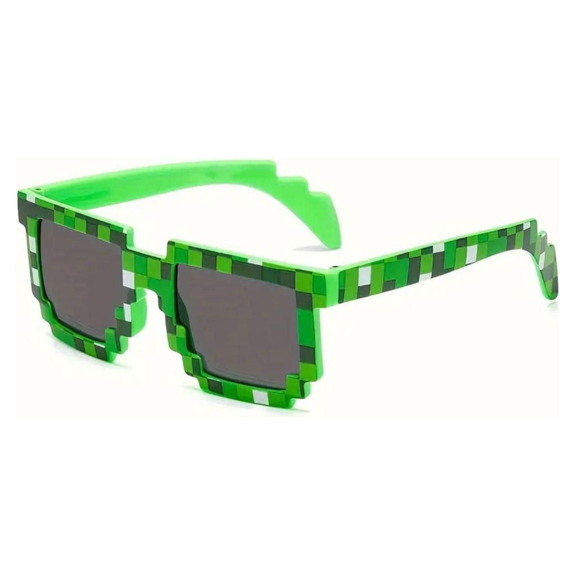 Pixel Style Green Glasses
