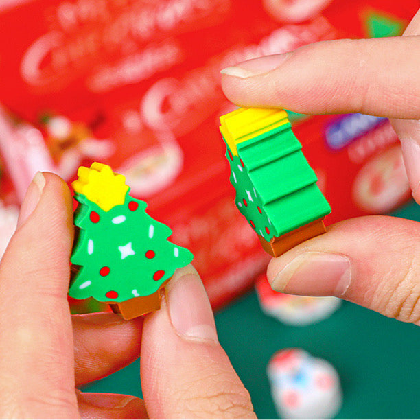 Christmas Erasers-4pk