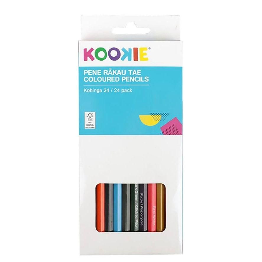 Kookie Te Reo Coloured Pencils 24pk