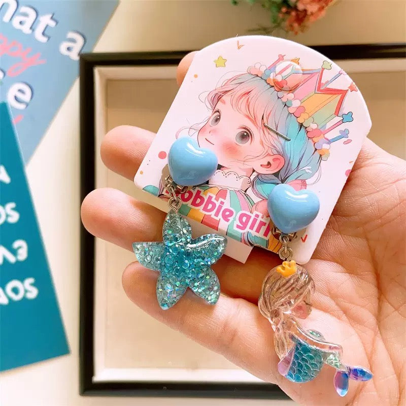Mermaid earrings/ necklace
