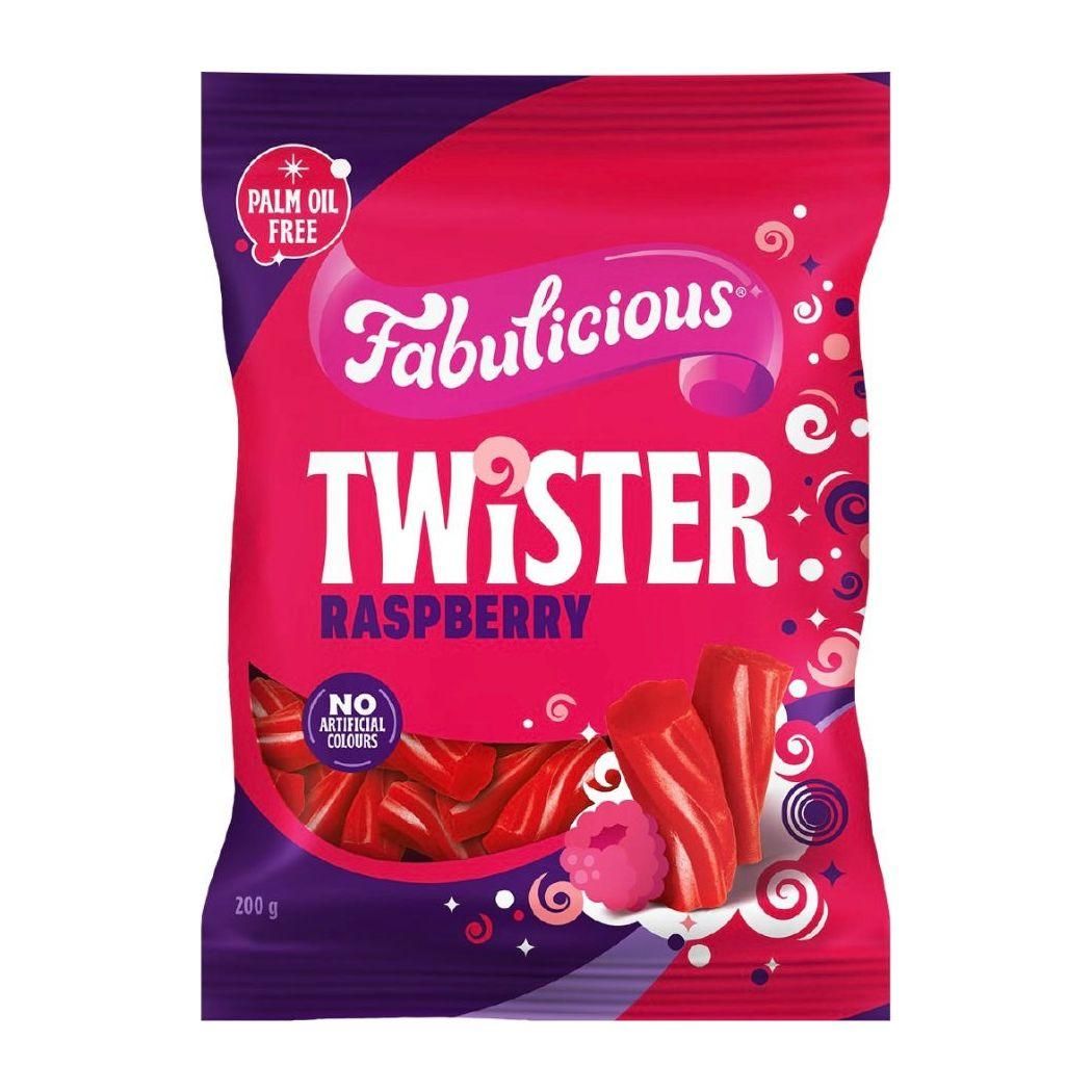 Fabulicios Raspberry Twists Fabulicious Raspberry Twister 200g – Kiwi Kids Gifts