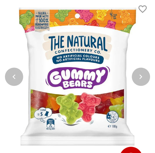 The Natural Confectionery Co. Gummy Bears 180g