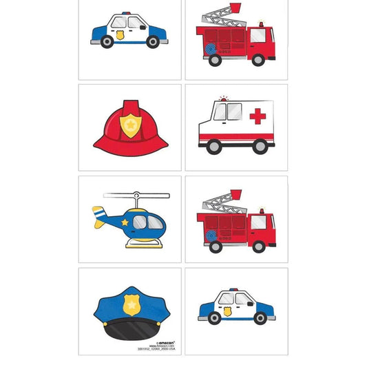 First Responders Temporary Kids Tattoos