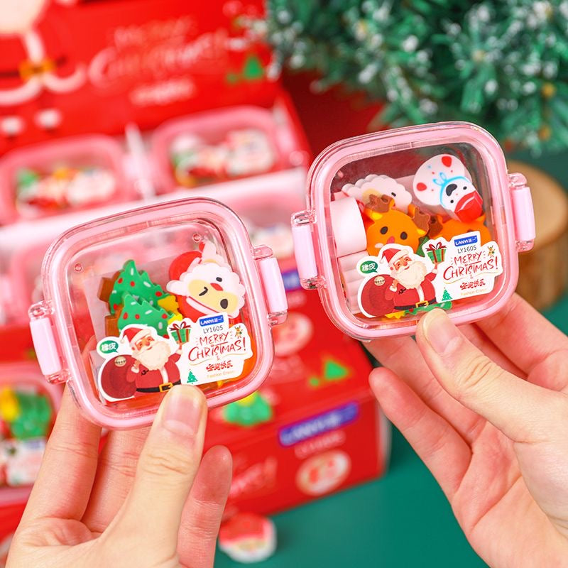 Christmas Erasers-4pk