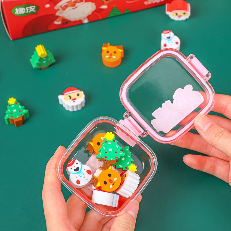 Christmas Erasers-4pk