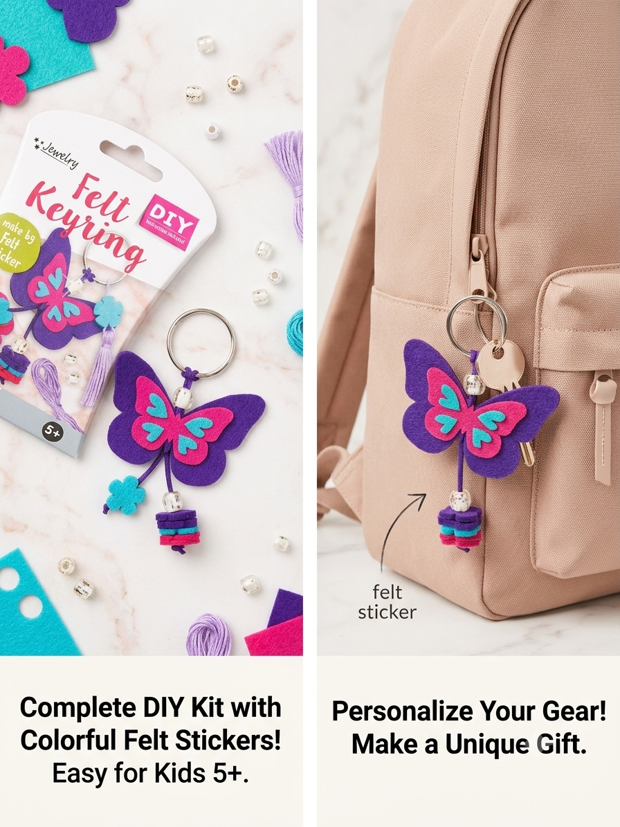 CRAFTOY DIY Felt Keyring Kit