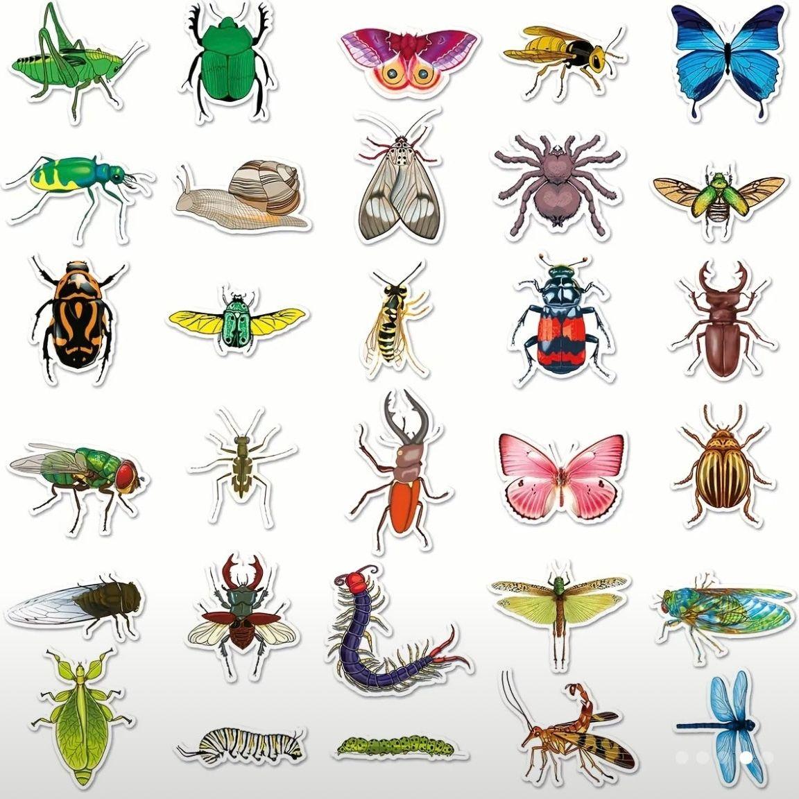 Insect Waterproof Stickers 60 piece