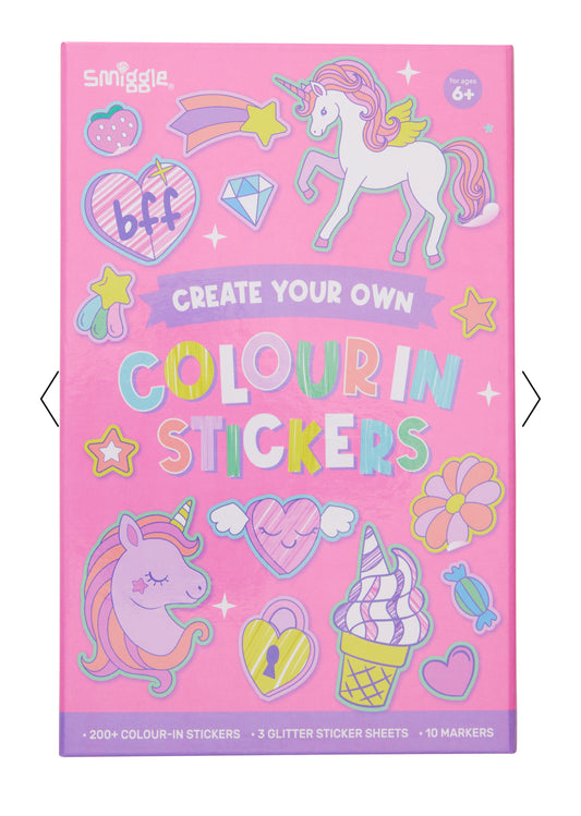 Colour In Stickers Book Activity Box