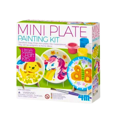 Box in green, white and other colours withhe front displaying images of the painted unicorn, butterfly and puppy, also displaying the paint pottles and brush.